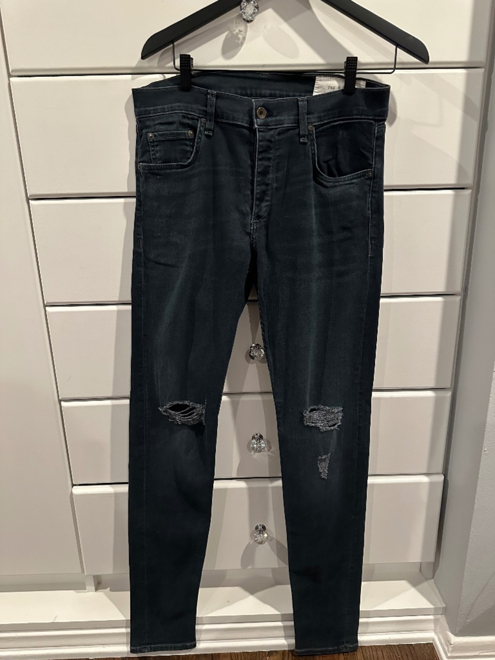 Rag & Bone Men's Skinny Jeans Size 34 Manor Black